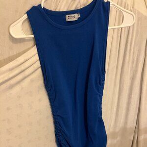 Beginning Boutique Ribbed Blue Dress
